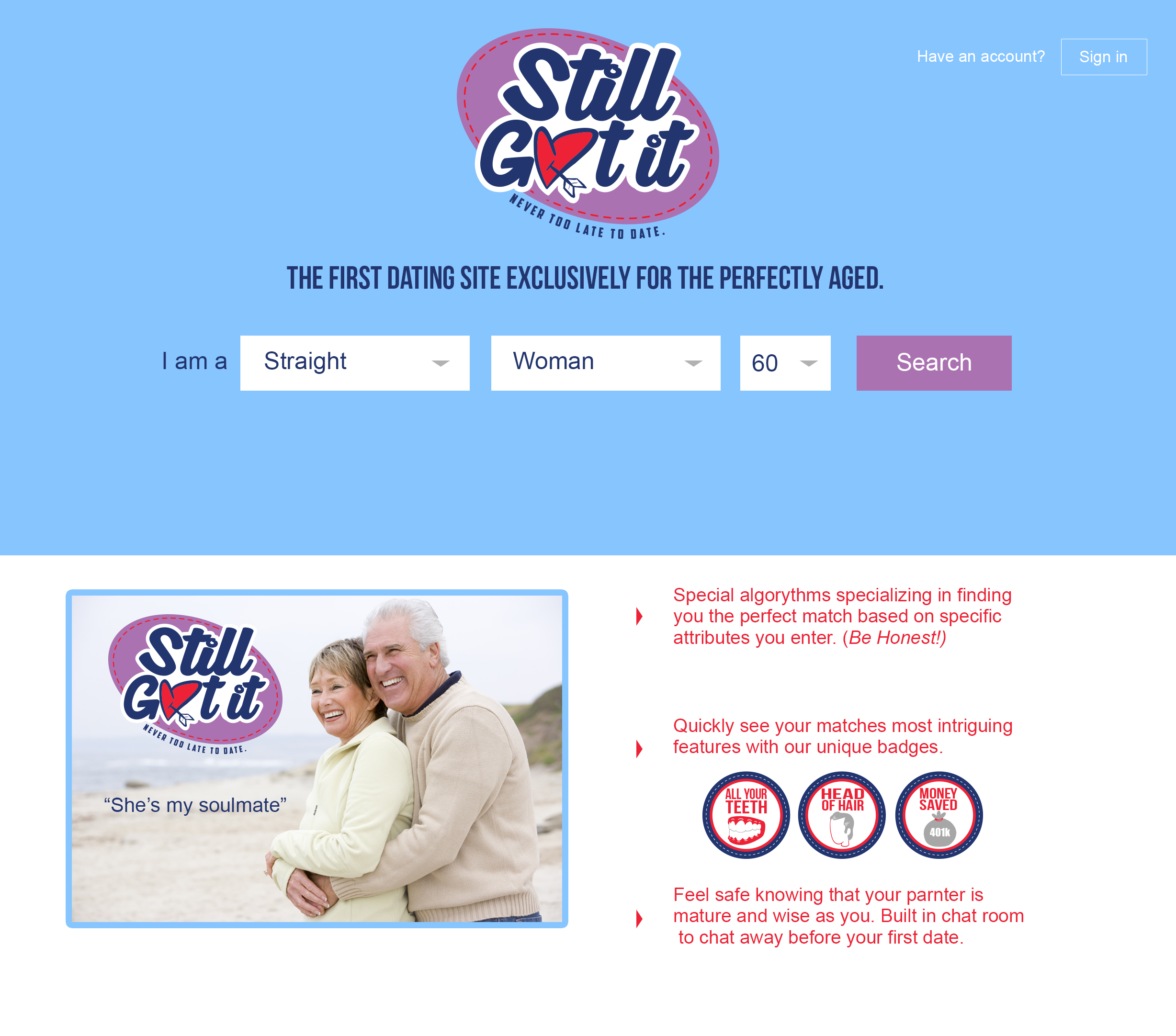 Still Got it website design.