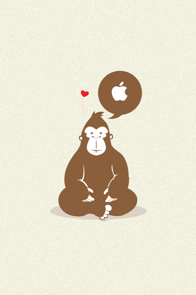 gorillaslovemac for iphone 4 by the goro | macthemes.jpg