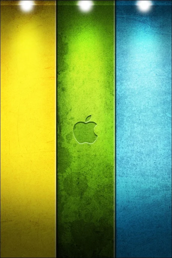 apple yellow green blue iphone 4 wallpaper by unknown.jpg