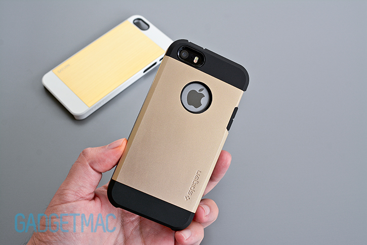 misdrijf Het beste creatief Spigen Saturn, Tough Armor Champagne Gold iPhone 5s Cases Review — Gadgetmac