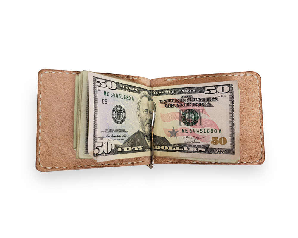 wallet with money clip inside