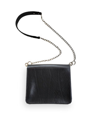 Faux Leather O-Ring Crossbody Bag