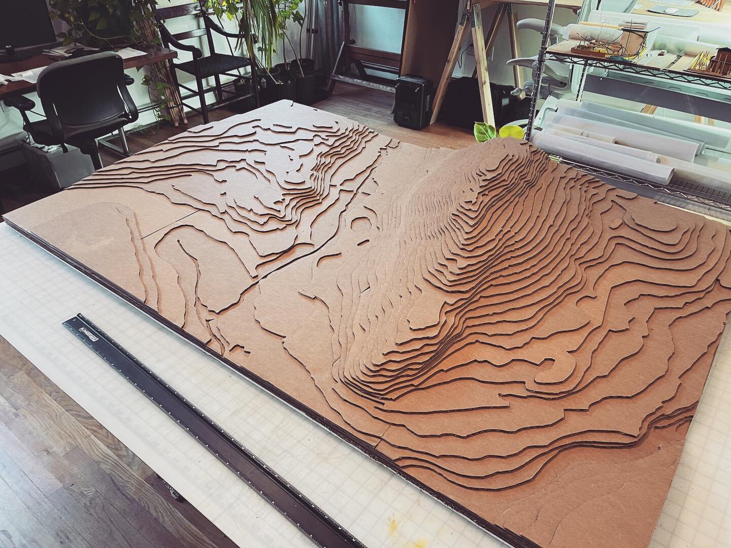 This 40&rdquo; x 60&rdquo; model is twice the size we normally work in, but well worth the effort for a proposed upstate Landscape Hotel. Next week we&rsquo;ll add the concept design to the surface. Over the lifespan of a project, a site model can sa