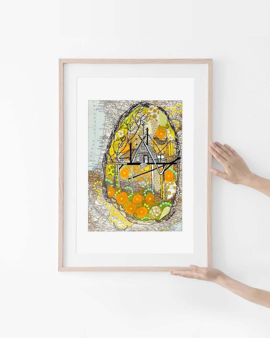 Sublime commande personnalis&eacute;e sur une carte de France. Ici, notre c&oelig;ur &eacute;tait dans les Pyr&eacute;n&eacute;es ! Elle lui a offert leur future cabane, imagin&eacute;e dans les montagnes du sud ! 

👉🎨 Comment ?  J'ai commenc&eacut