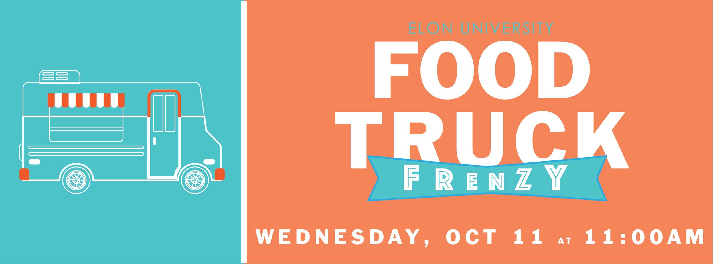 Annual Fall Food Truck Frenzy presented in partnership by SUB and Elon Dining featuring over 10 food trucks in the Koury Parking Lot!