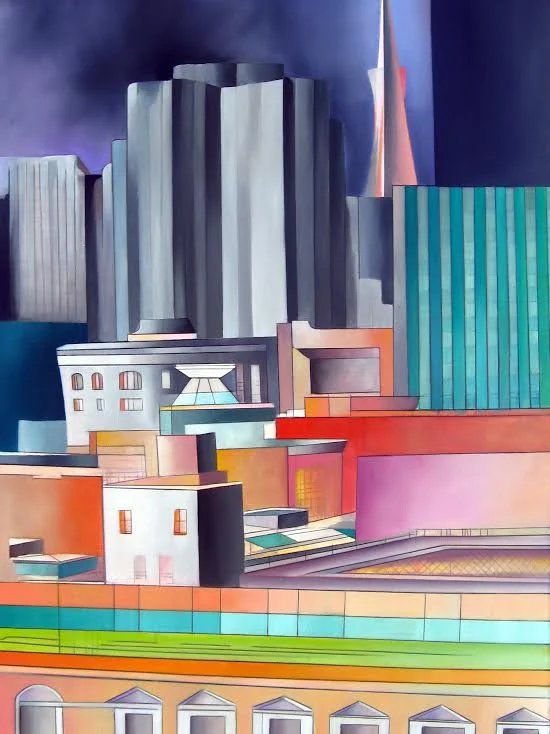 The City from SOMA Grand Paintings by Patricia Araujo