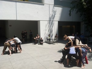 Simone Forti, Huddle, 1961. Performed at the Hammer Museum, Los Angeles, 2013 © Sally Stein, 2013