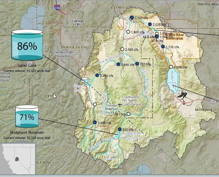 History of Walker Lake — Walker Basin Conservancy