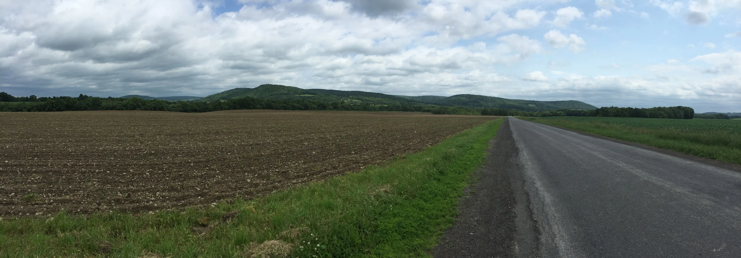 The rolling central NY hillsides.
