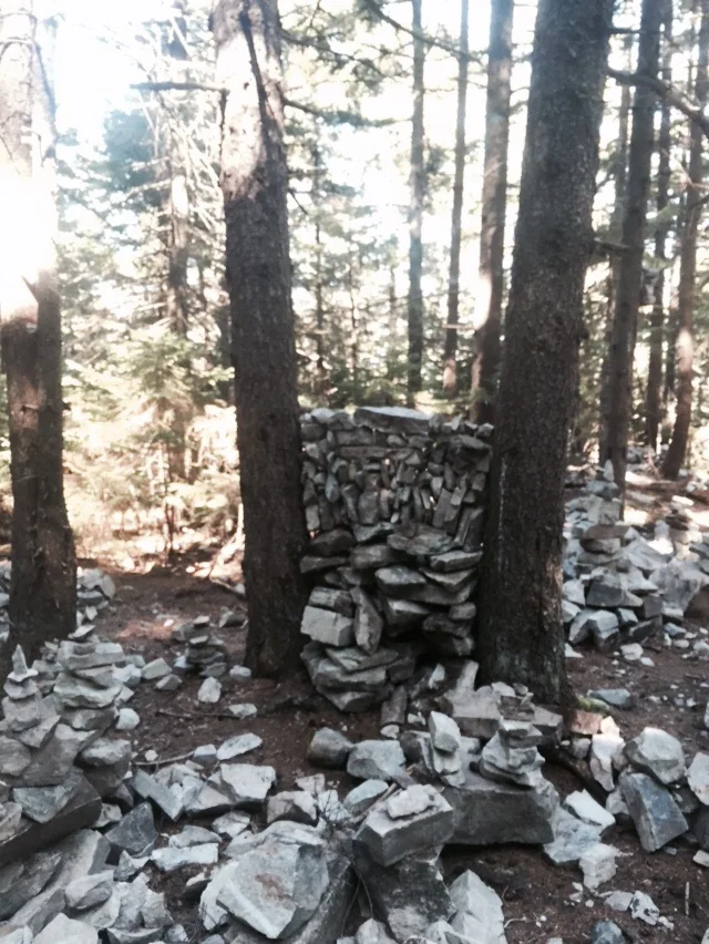 A cairn garden on White Rocks Cliff