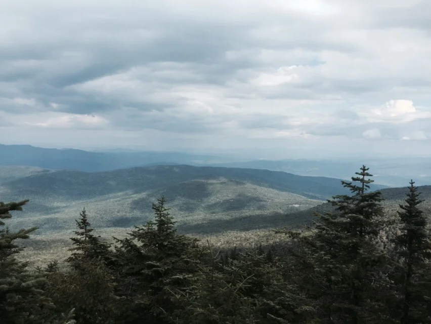 The view from Ethan Allen with clouds looming!