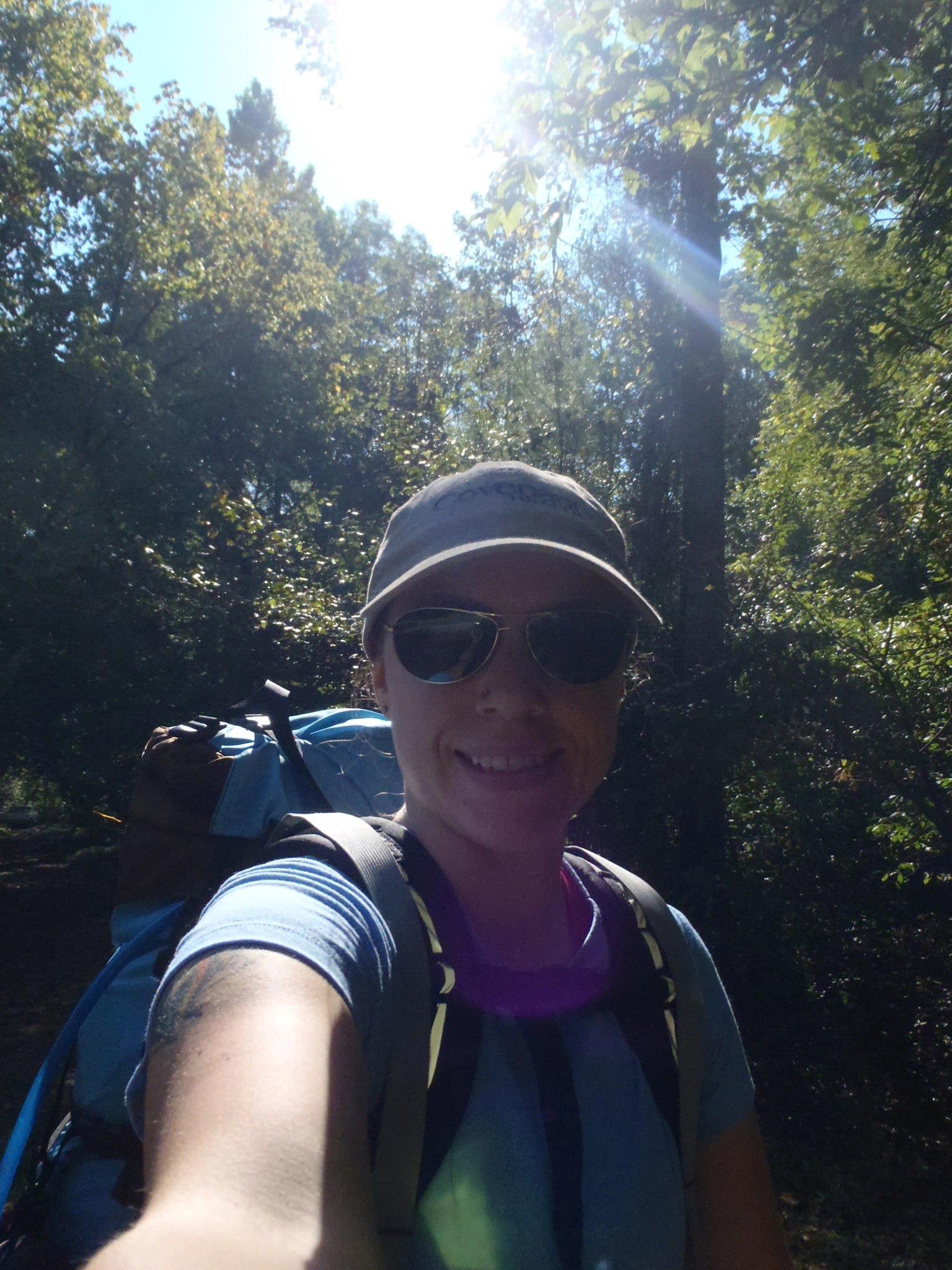 A nervous me before my very first solo backpacking trip. I had no idea what to expect, but I was thrilled to be trying. 