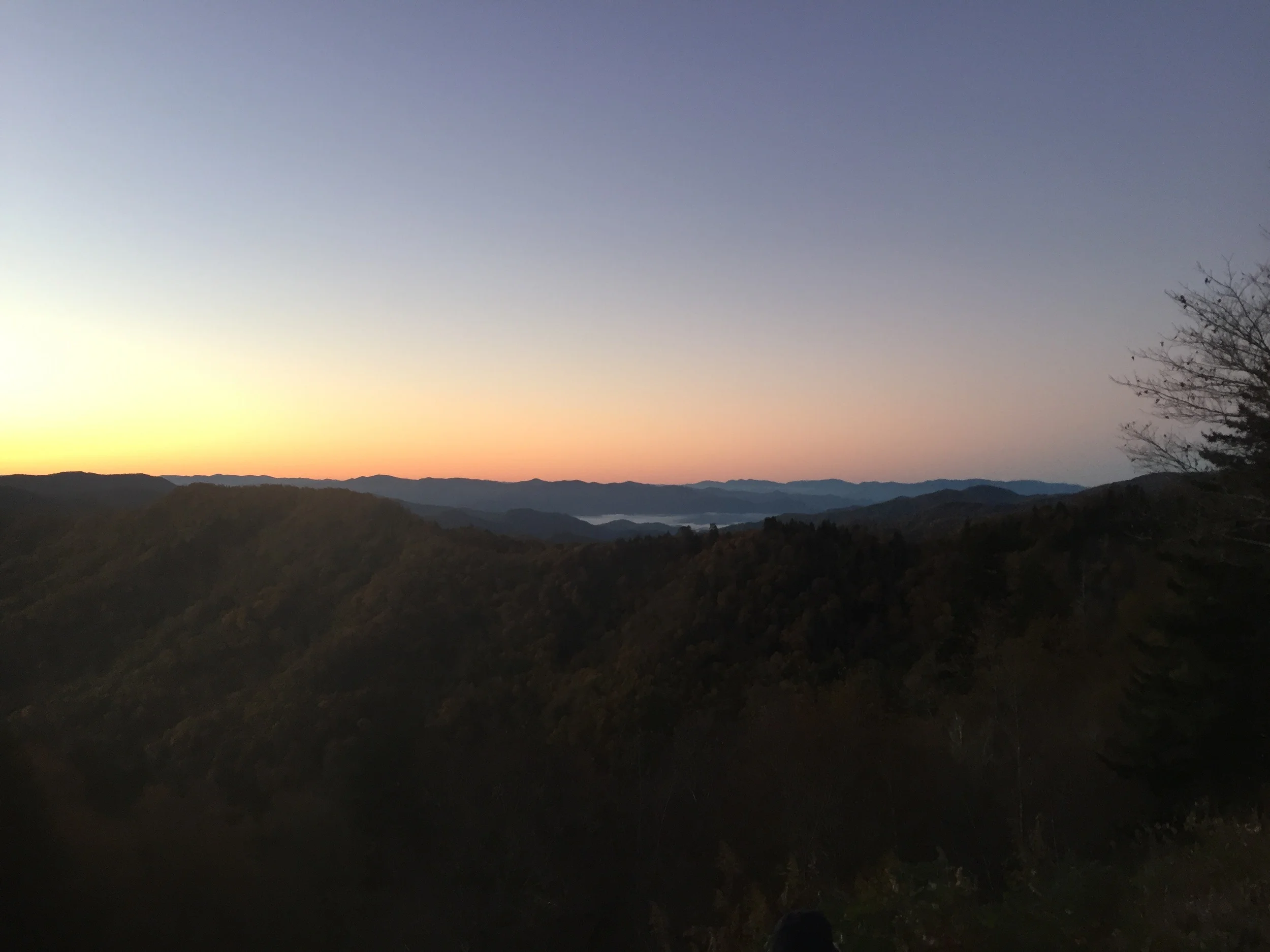 Sunrise at Newfound Gap