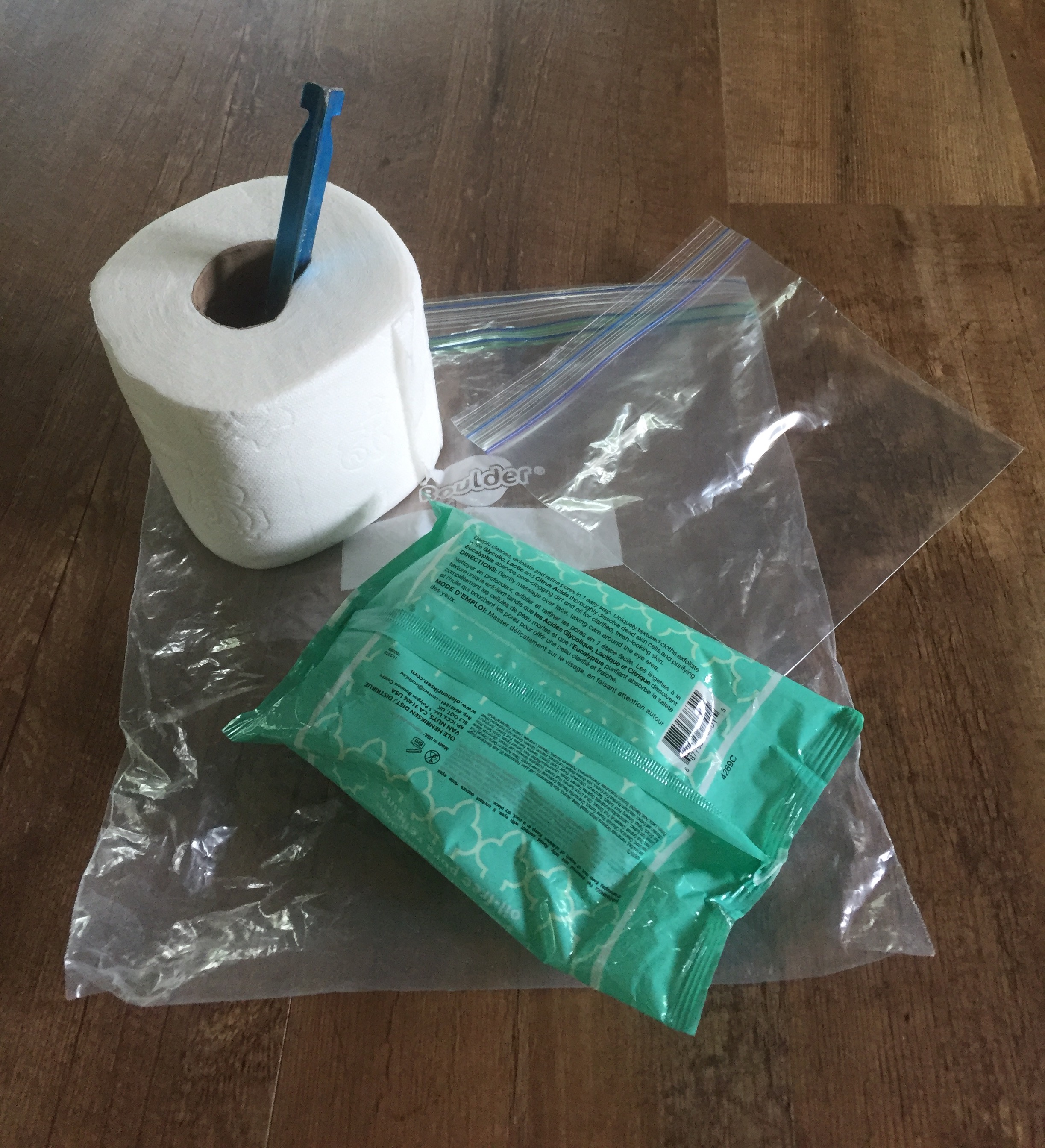 My backpacking toilet kit. 