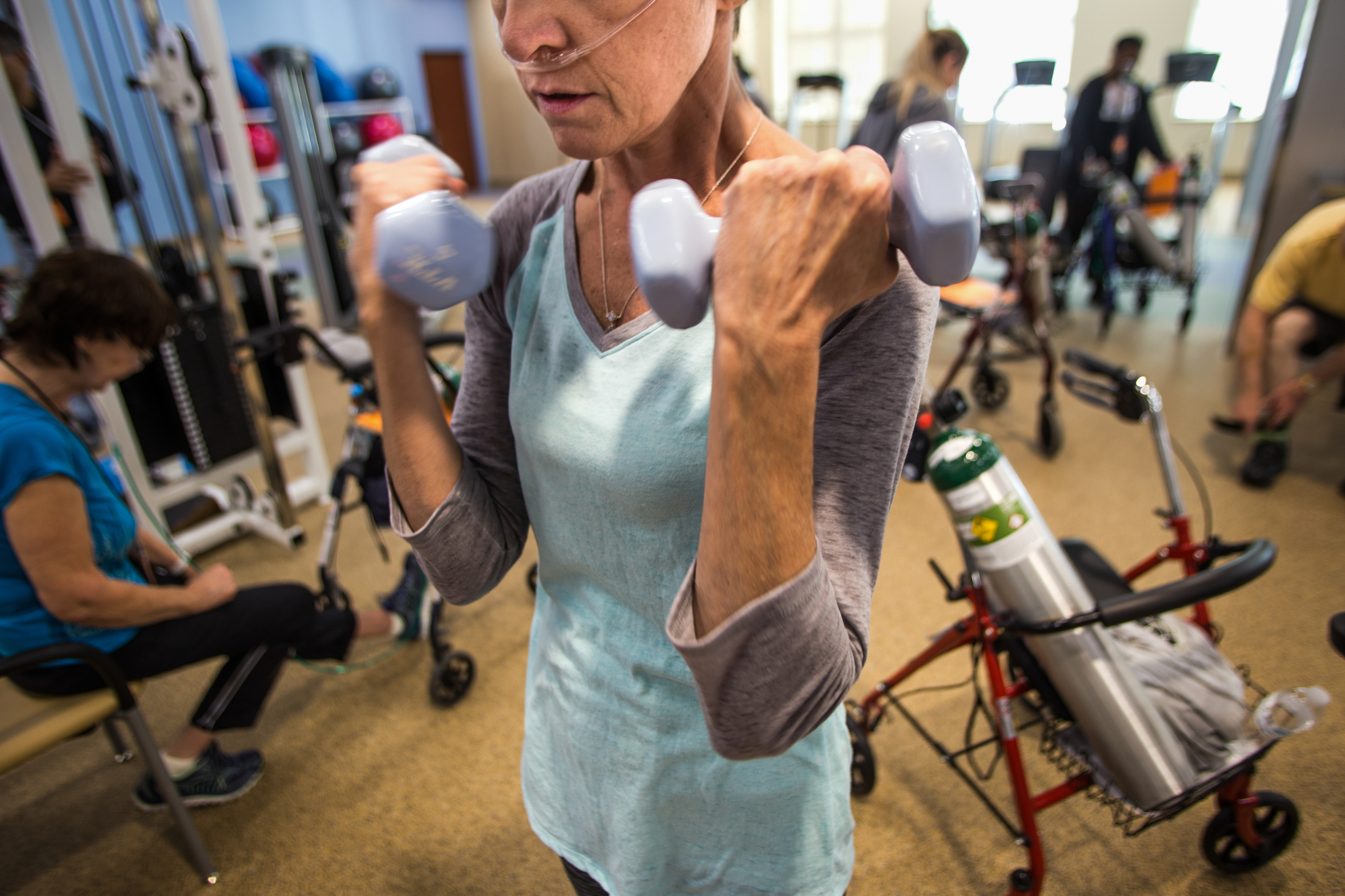 Autum attends pulmonary rehab multiple times a week to prepare her body for the surgery and recovery process. "It's exhausting," Autum said. "I wake up and I think, ‘I'm stronger than I thought I was physically,’ and I just keep pushing