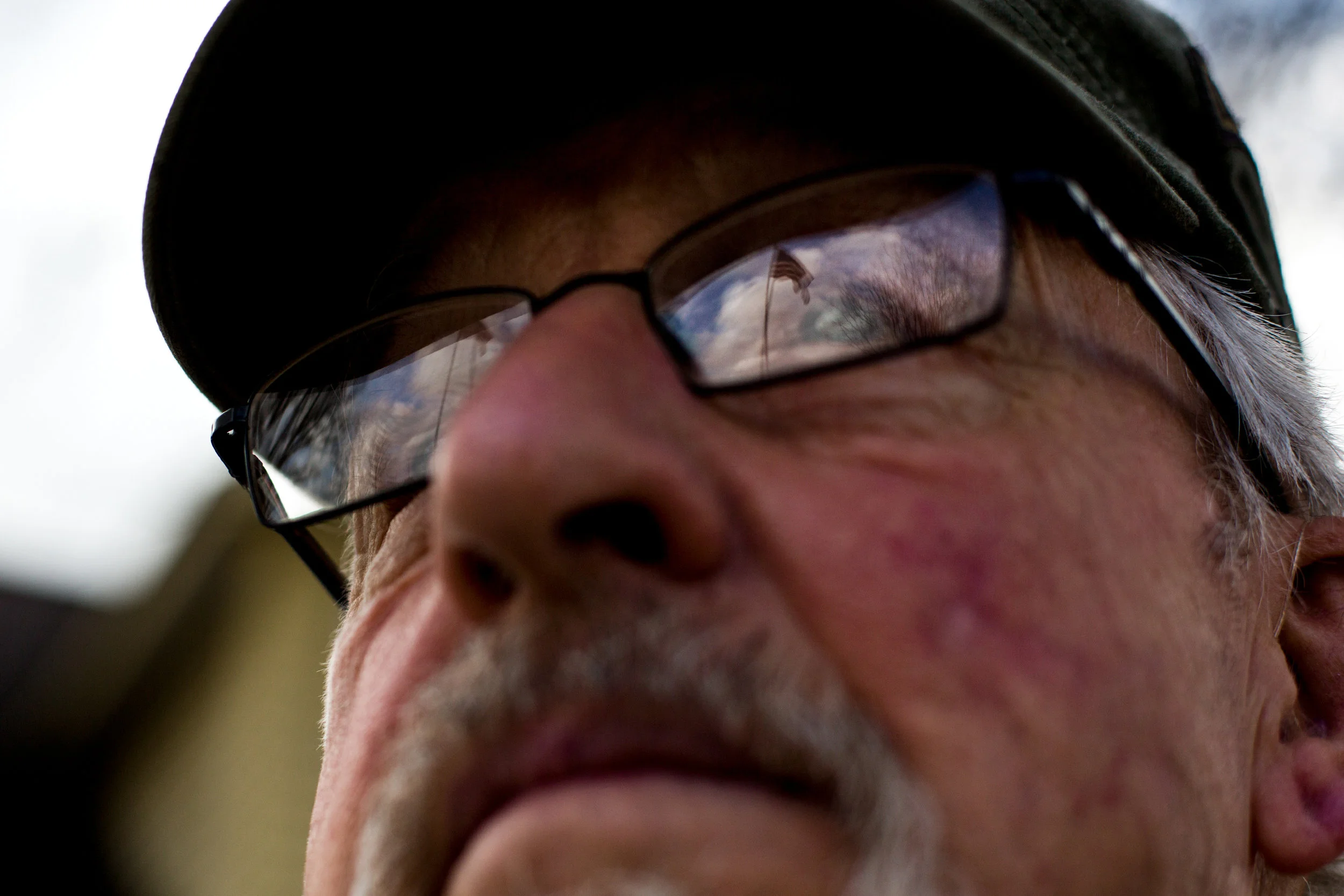 Vietnam veteran Ron Himsel of Jasper looked at the flag after he returned it to full-staff on Friday afternoon at his home in Jasper. Himsel gathered outside his home with friends and family after Donald J. Trump was sworn in as the 45th President of the United States to watch the flag return to full-staff. For the last seven and a half years, Himsel had flown the flag at half-staff to silently protest former President Obama after his World Tour where he apologized for America to other countries, Himsel said. "The Trump message today is what I believe in," Himsel said. "It's about 'We the People' and not our politicians."