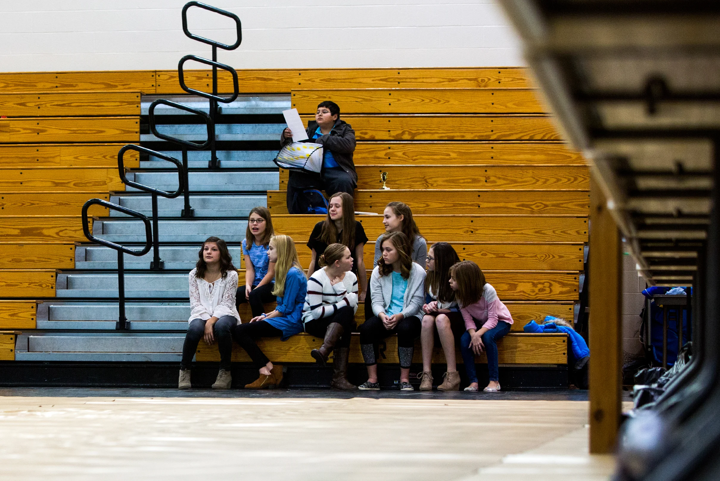 Jasper Middle School students waited to present their projects to the judges during the annual science fair and Invention Convention at Jasper Middle School on Wednesday morning. 