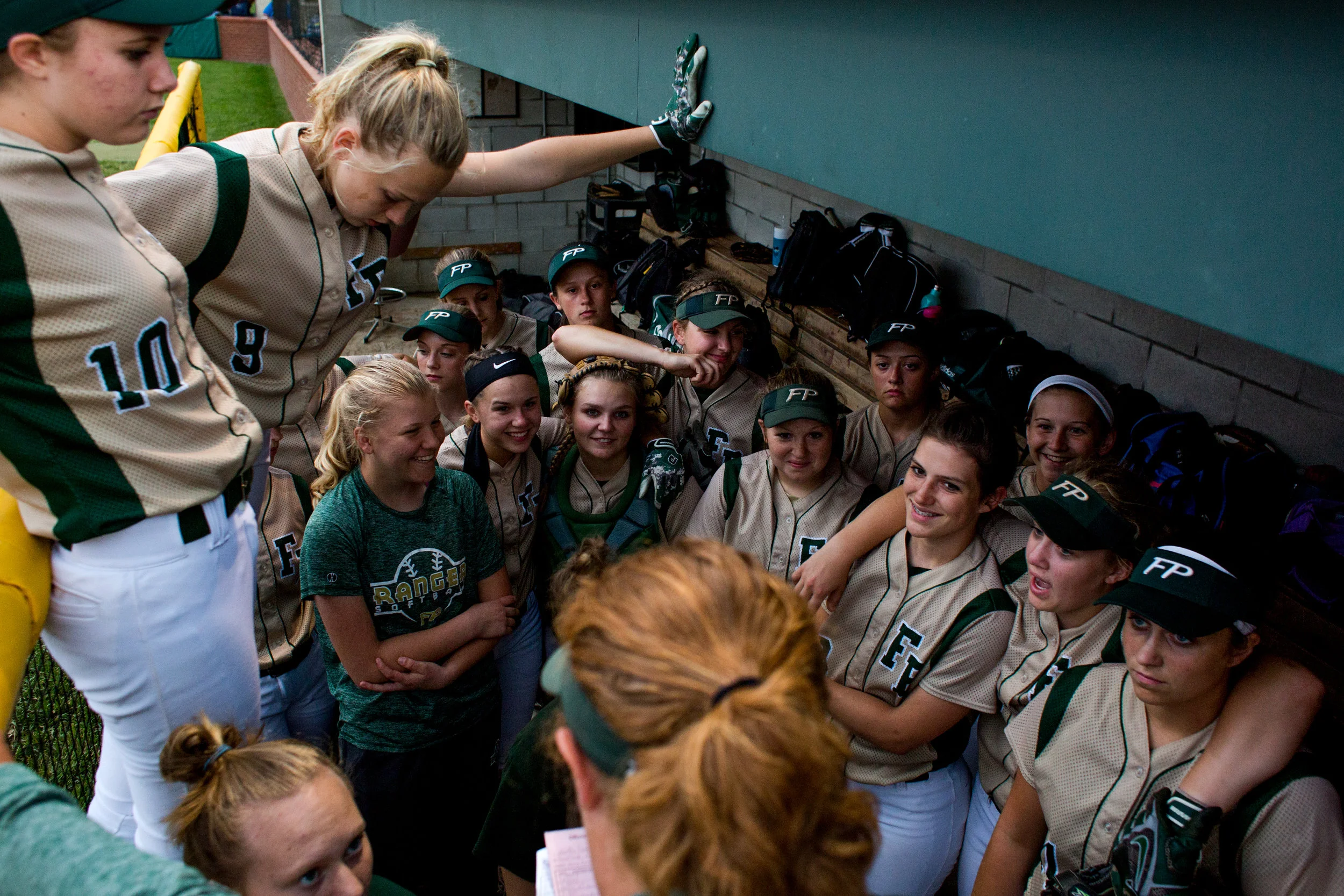 Forest Park's coach Kelly Schroering talked to her team before Tuesday's Class 2A sectional game in Bretzville. Forest Park lost to North Posey 1-0. 