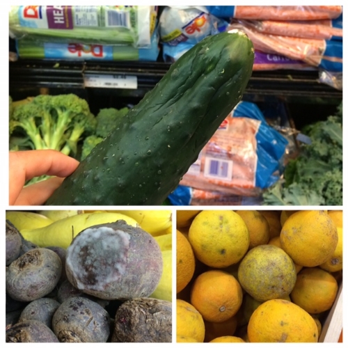 Wilted cucumbers. Mildewy limes. Furry beets. 