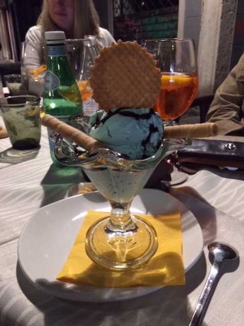 I was the only one who got dessert. I was on a mission to eat as much as gelato as I could put in my belly, so I needed to get in my quota. Cioccolato mente. 