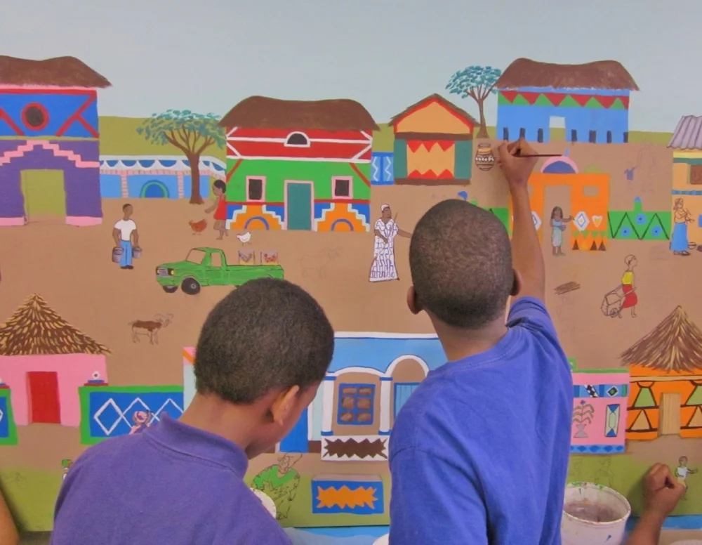 Ndebele Mural at Harlem Park Middle