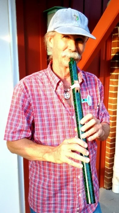 Robin Tillery and grained Native American flute