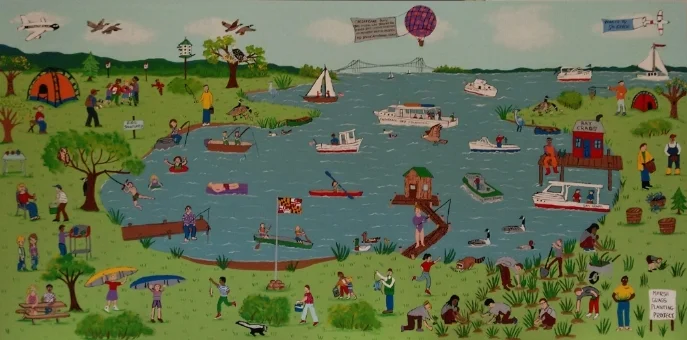 Chesapeake Bay mural created by 5th grade