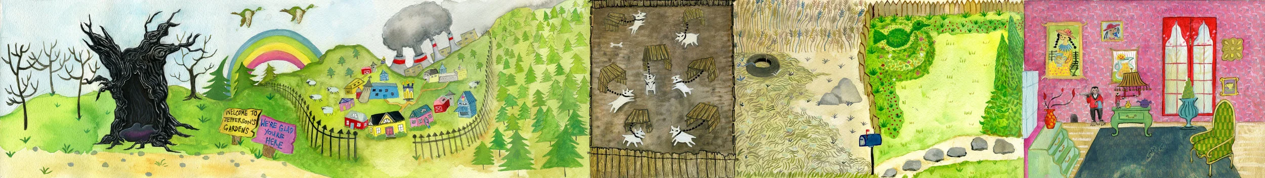 Scrolling Projection for Sarah Willis' Play "Vultures"