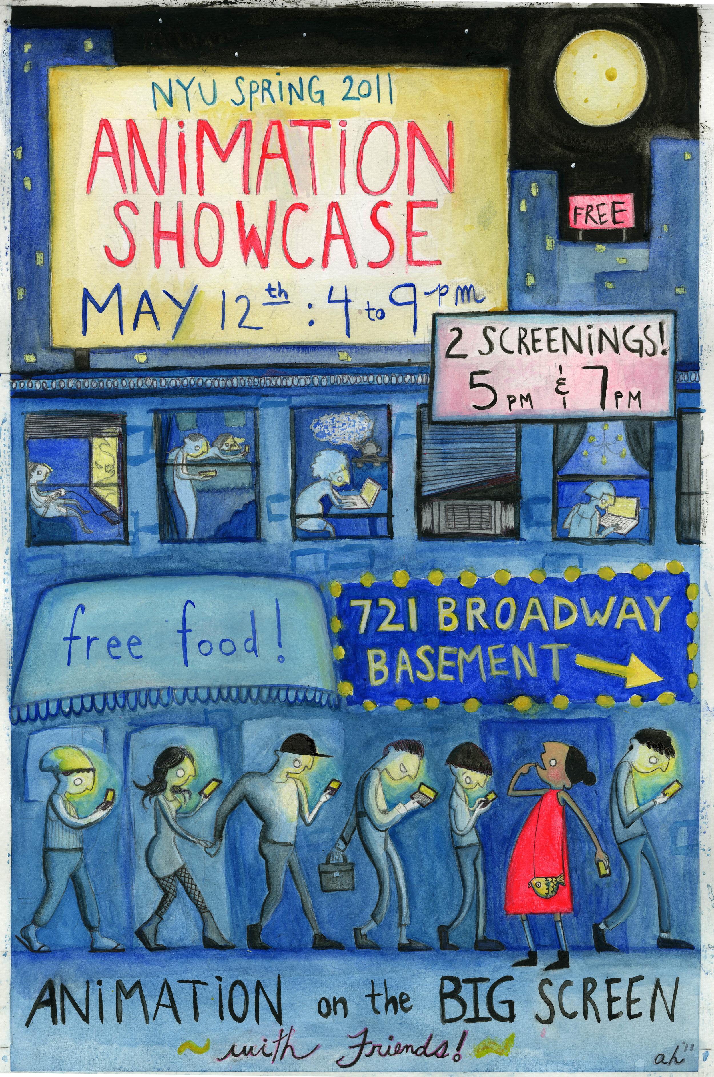 Poster for NYU Animation 2011 Showcase