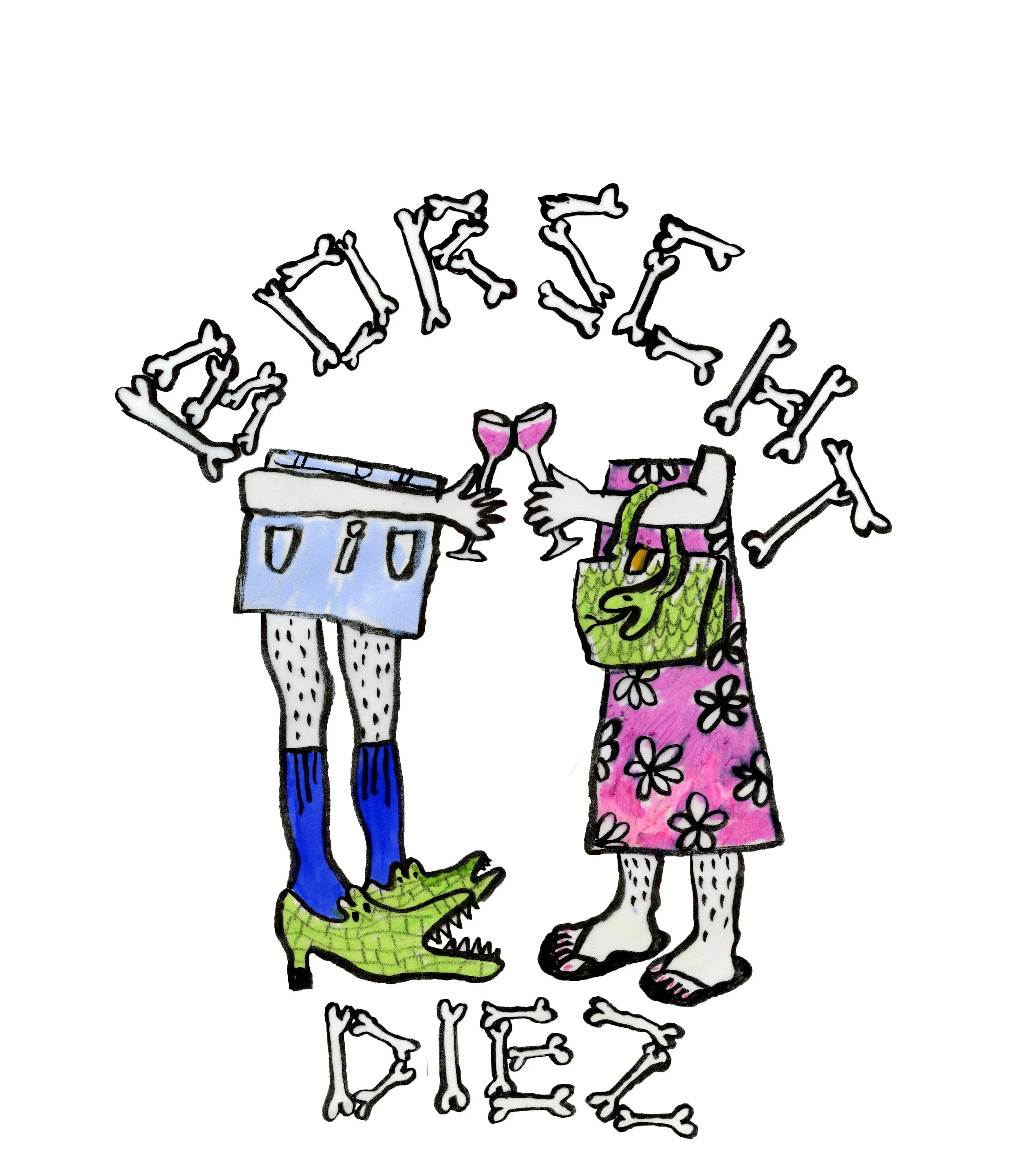 Borscht Corp Diez : Drawing T-Shirt Front