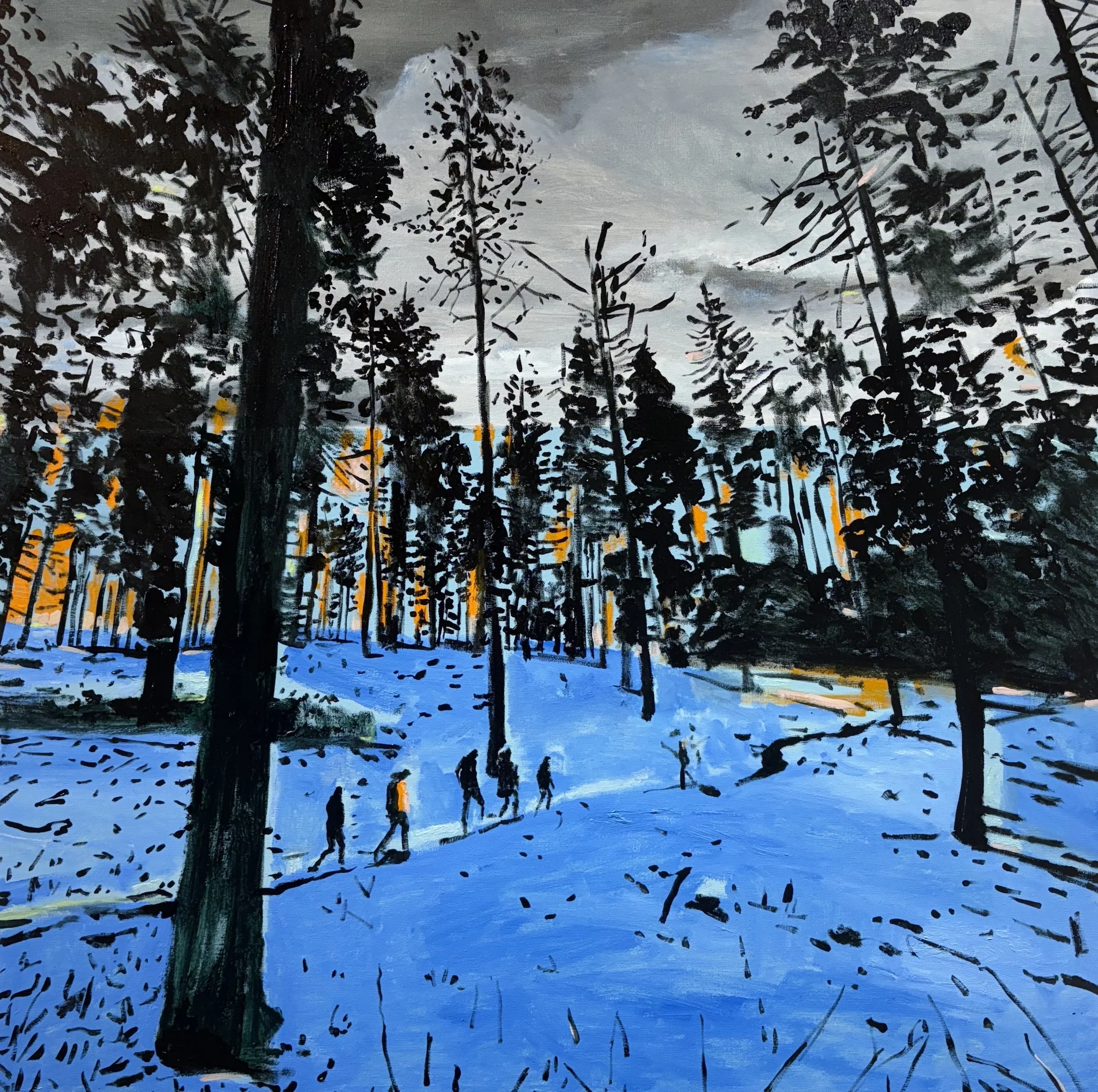  Winter Hike - Stormy Horizon  2026  oil on canvas  36 × 36” 