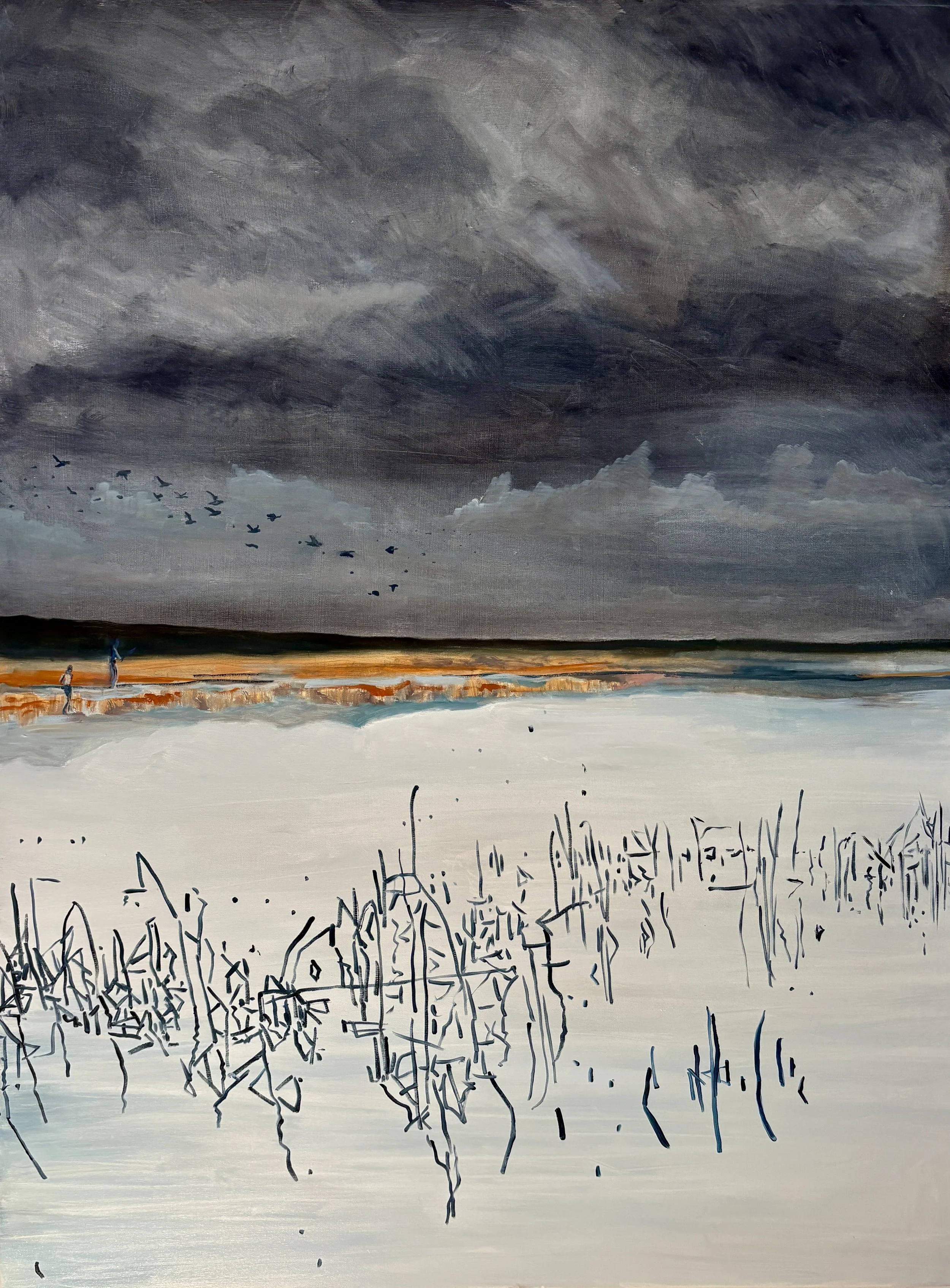  Passing Storm  2025  oil on canvas  36” x 48” 
