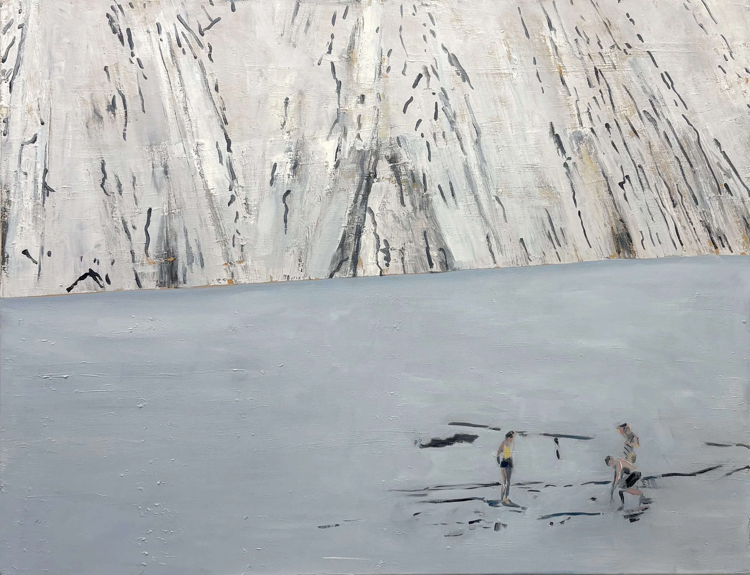  Wading #2  2025  oil on canvas  40” x 30” 
