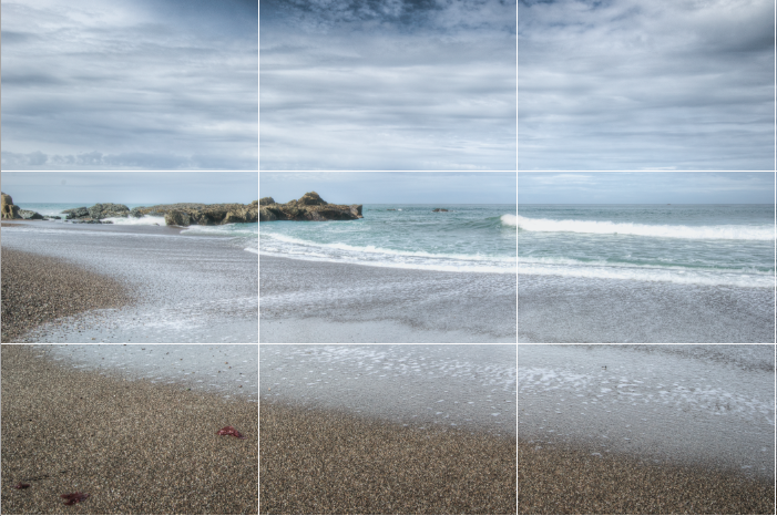 *For this photo I wanted more of the sand and ocean to be the focal, so I put the horizon towards the upper thirds.*