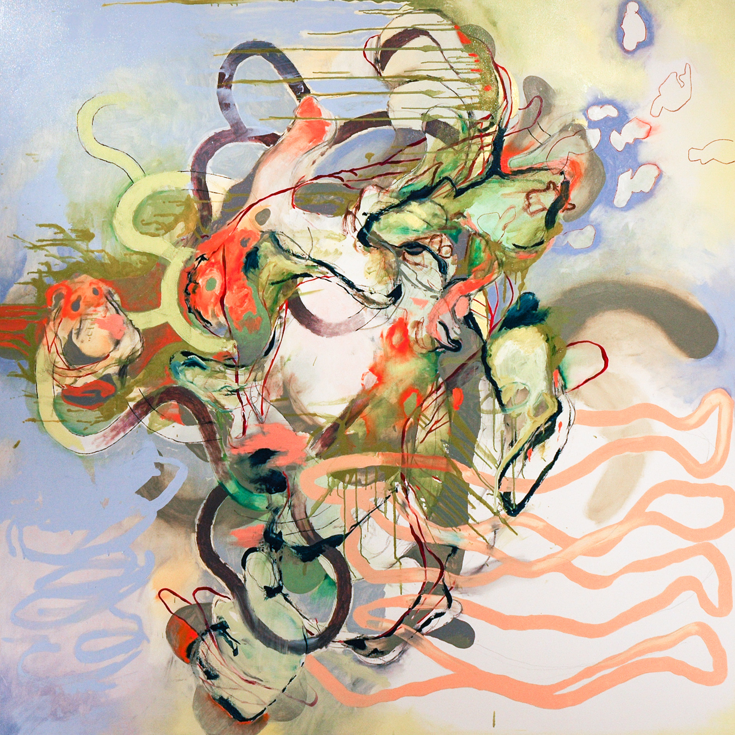   Untitled (Laocoön Series)&nbsp; , 2009 Oil on canvas 72 x 72" 