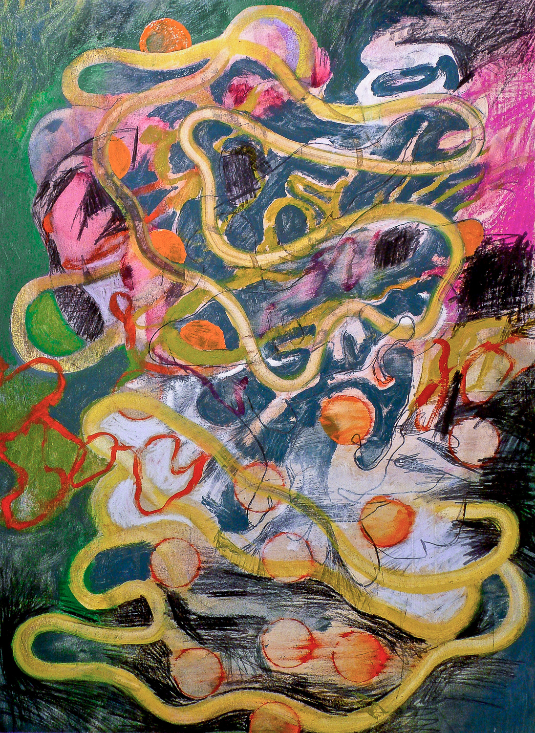   Untitled (Laocoön Series)&nbsp; , 2009 Oil on paper 30 x 22" 