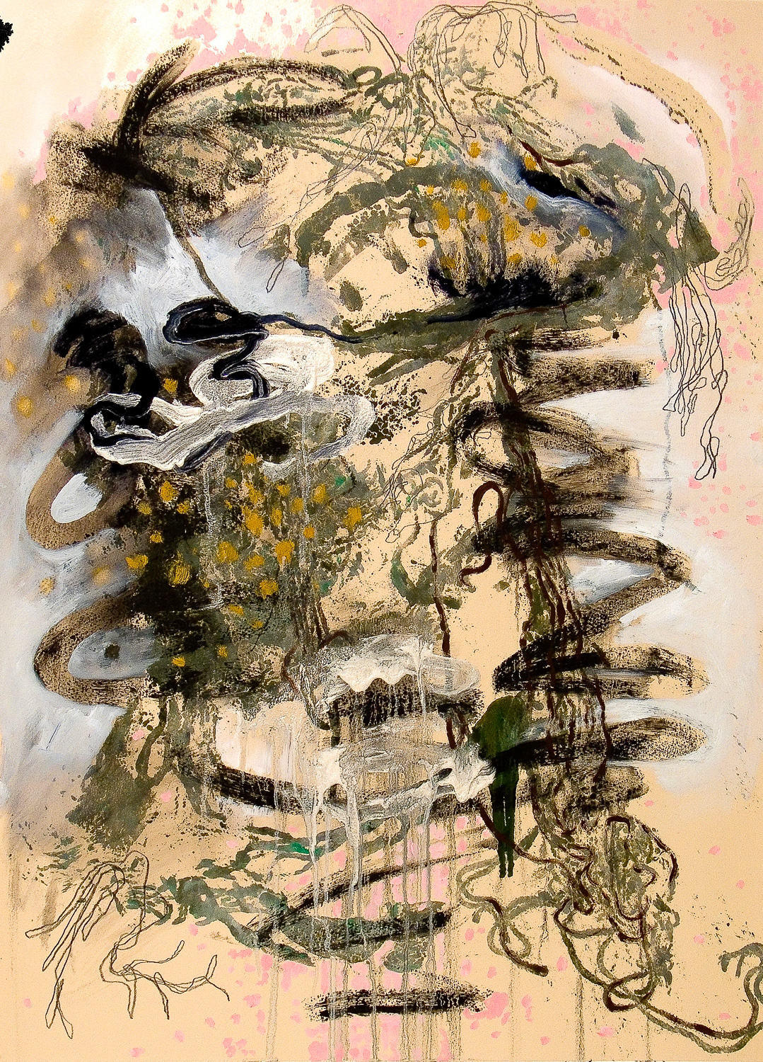   Untitled (Laocoön Series)  , 2010 Oil on paper 30 x 22" 