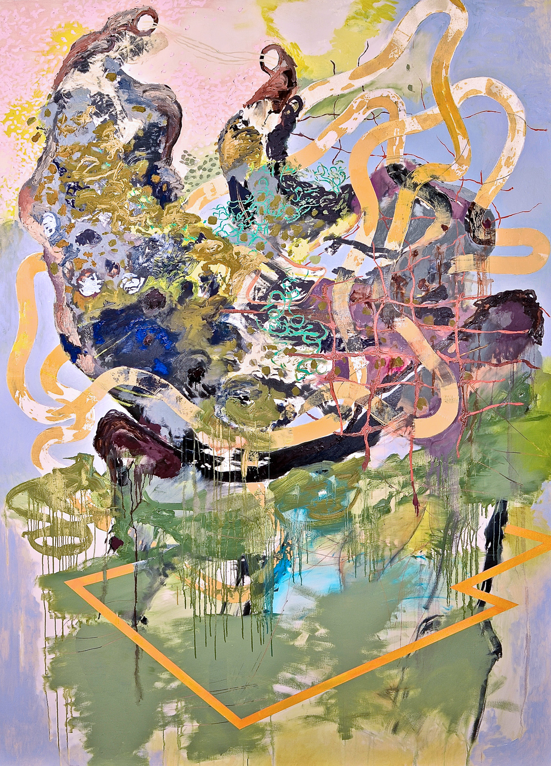   Untitled (Laocoön Series)&nbsp; , 2012 Oil on canvas 92 x 74" 