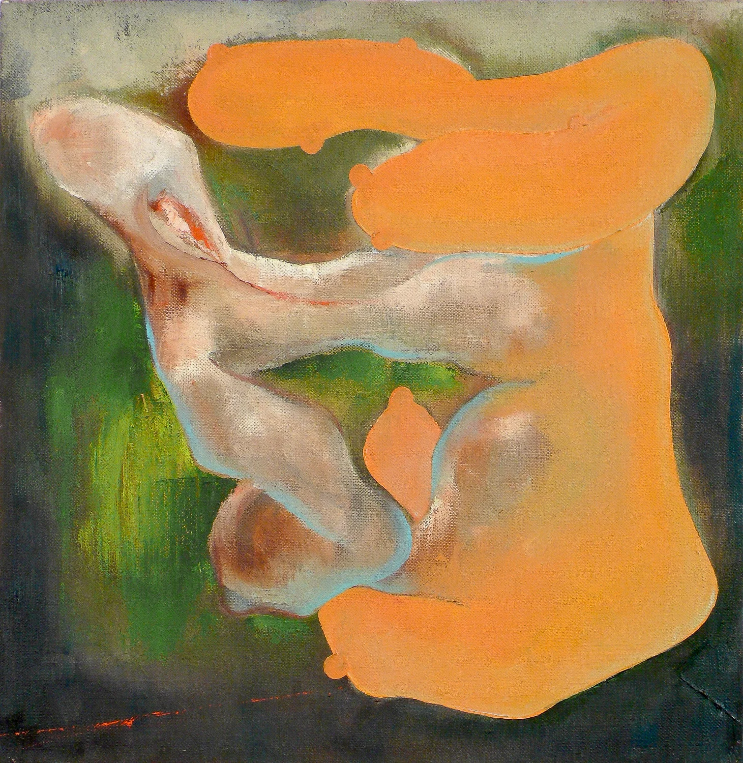 Self-Repel , 2004 Oil on linen 14 x 14"
