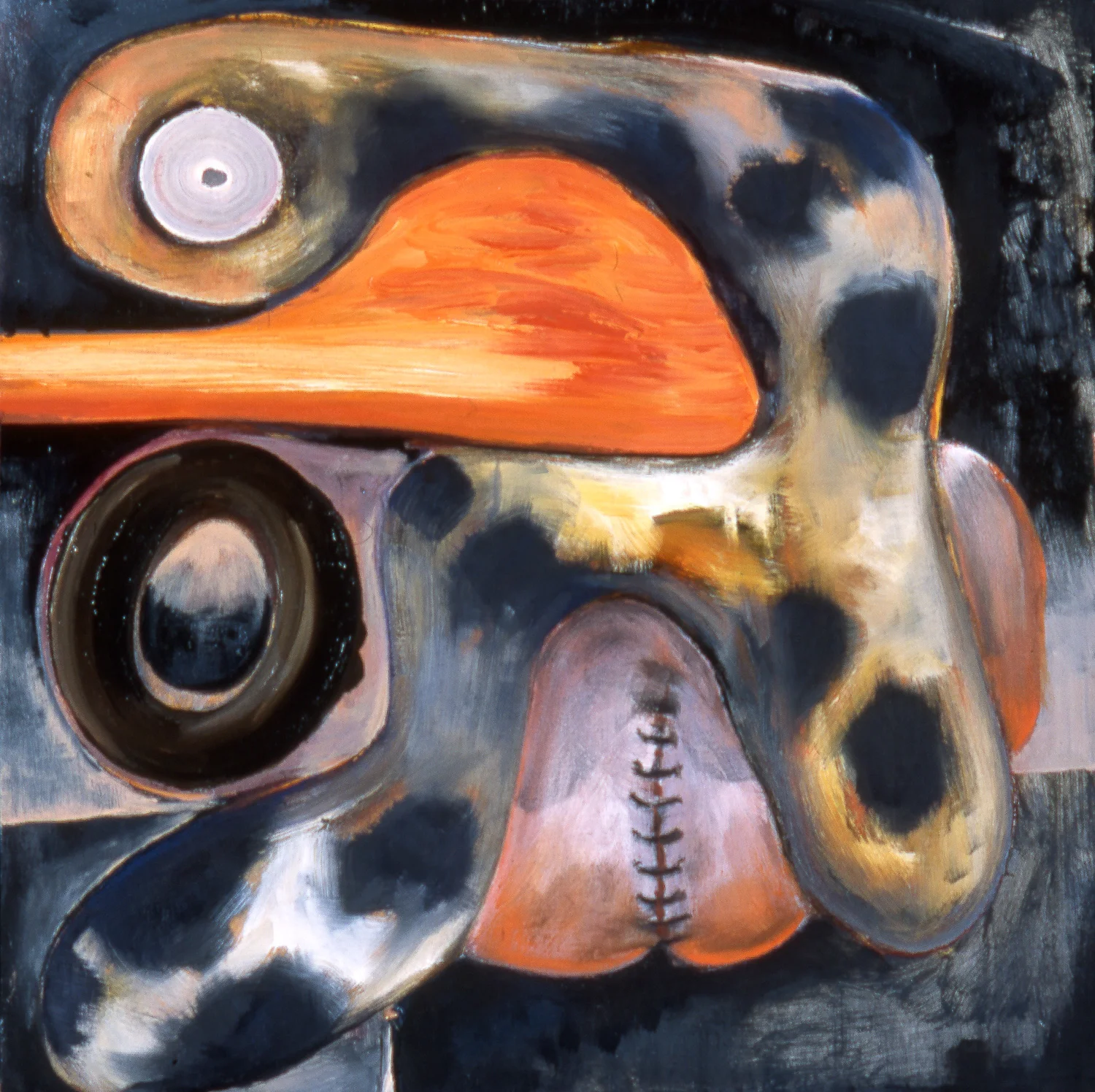 Reflux or tumor? , 2002 Oil on canvas 24 x 24"