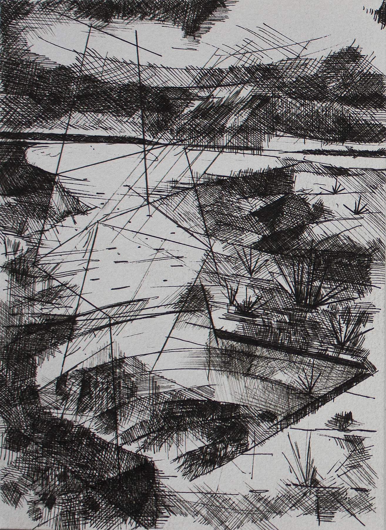 Untitled Drawing , 2018 Ink on paper 5 x 7”