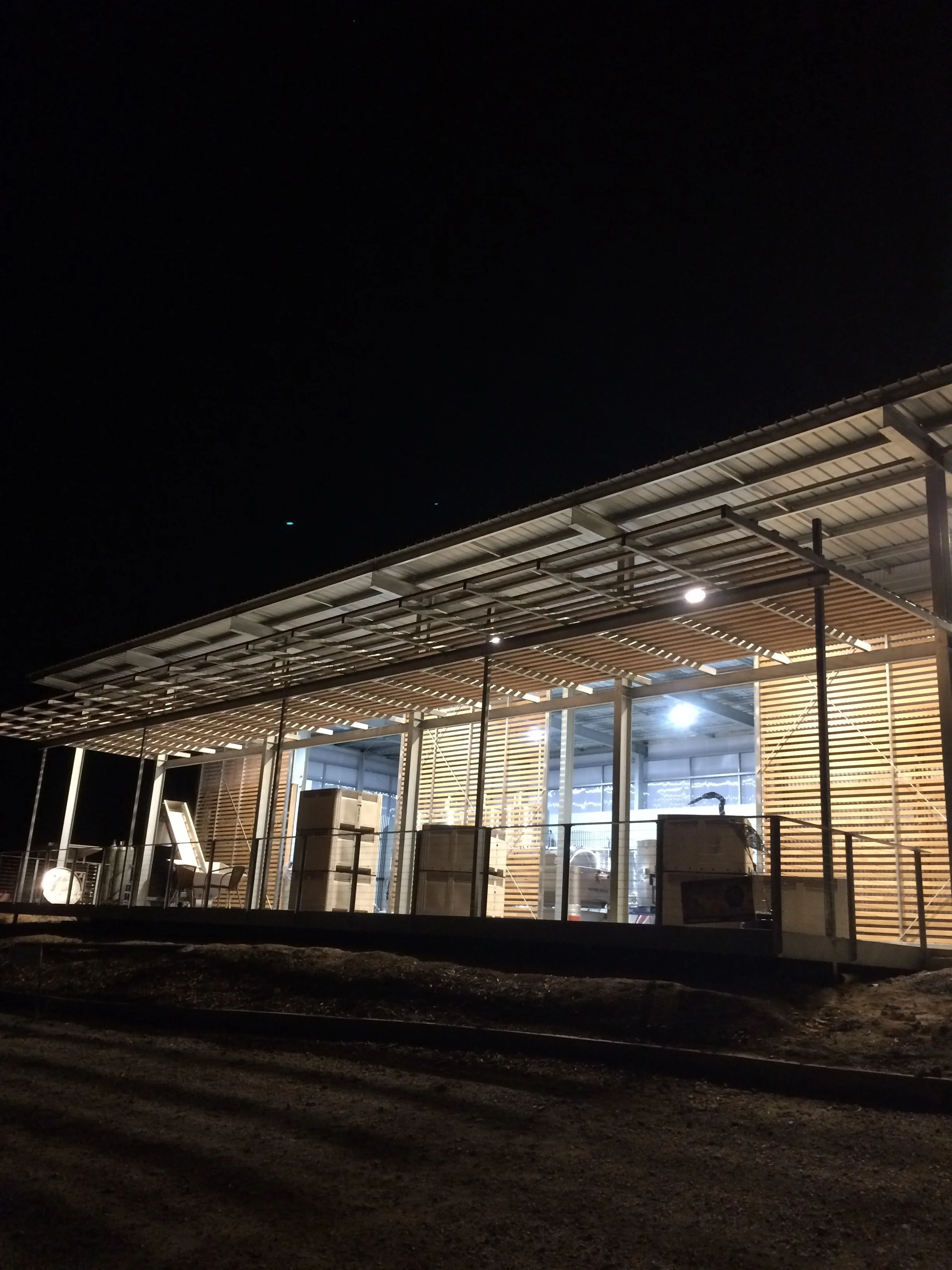 81kw hours of battery storage means we can keep the winery working through the night. 