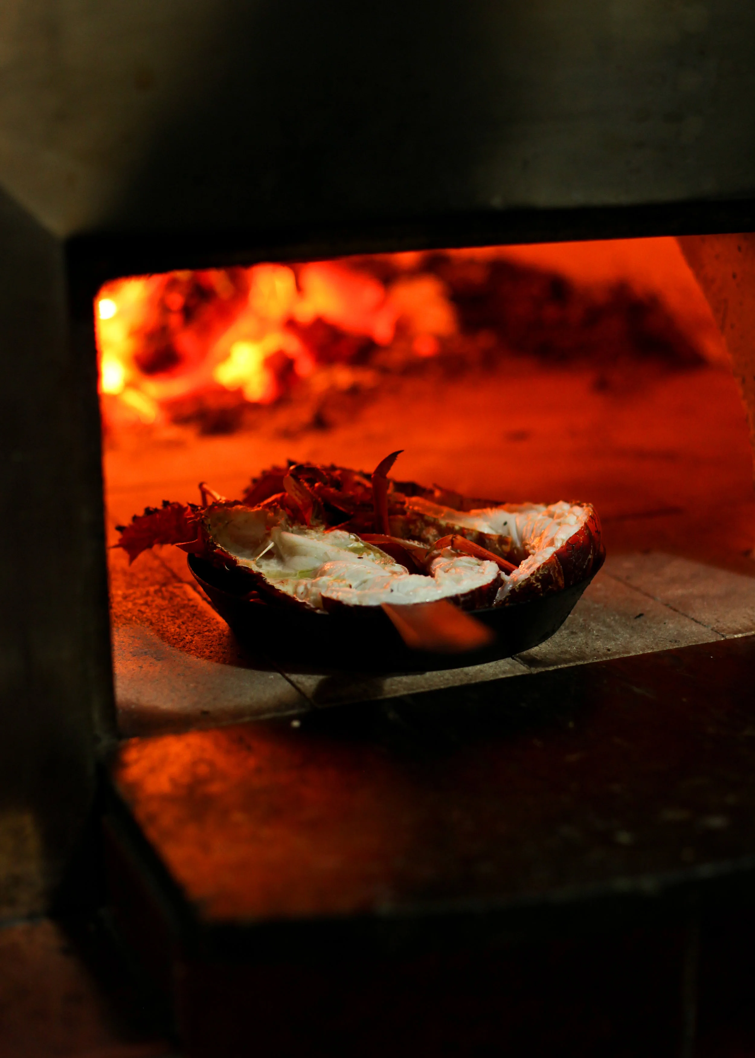 Wood fired cray fish