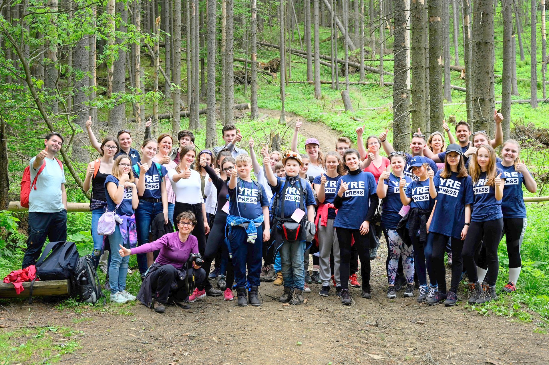 YRE Slovakia winners, teachers, and team celebrating their success on the 5th June