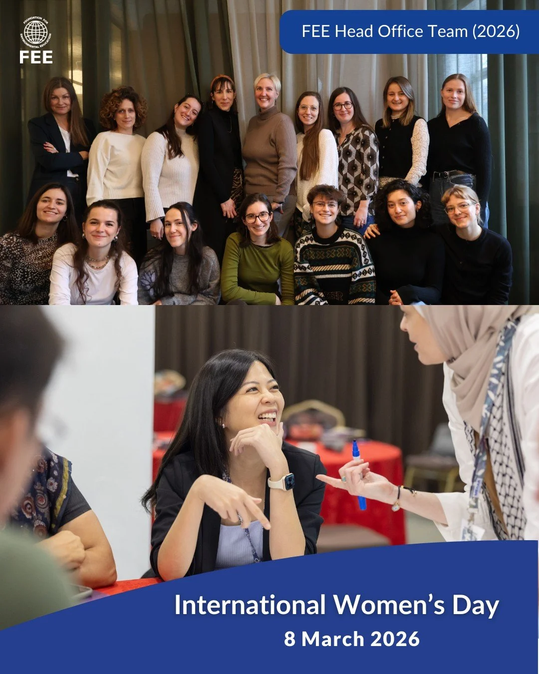 🌐💟 This #InternationalWomensDay, we celebrate the women across FEE&rsquo;s global community who have shaped our journey and continue to lead it forward.

From national operators and members to teachers, students, hospitality staff, researchers, bea