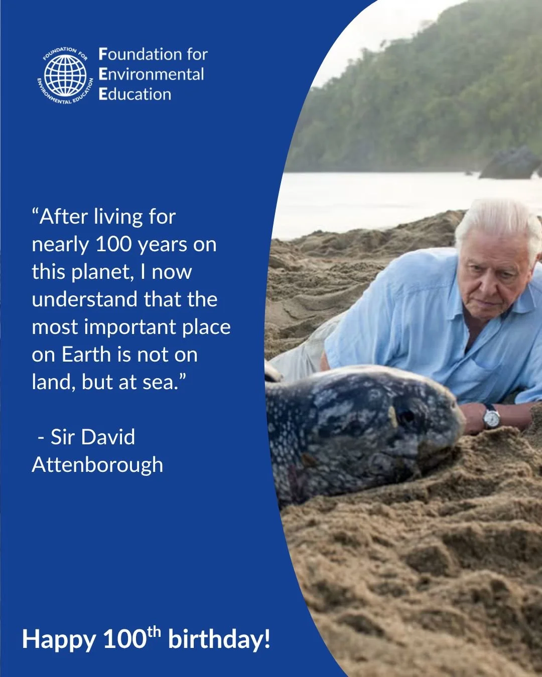 Happy 100th birthday to Sir @davidattenborough 🎉. Let's celebrate him not just as a broadcaster but as someone who shaped how we see and love the natural world. He did not just show us the wonders of our planet, he taught us to care for them. Here&r