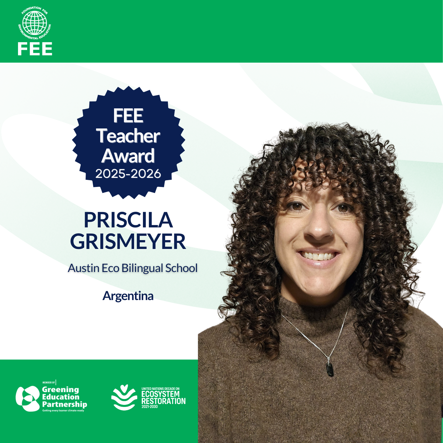  I believe that environmental education is not only about learning about nature, but also about helping students understand that they can change the world 