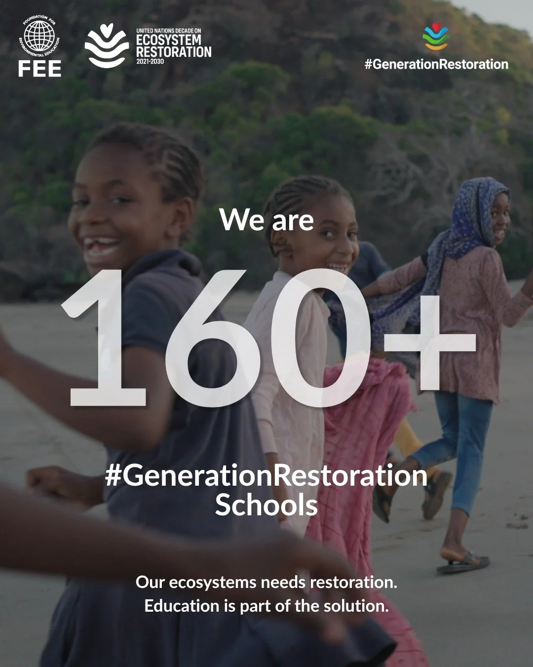 🌱 160+ schools. 54 countries. One growing movement for ecosystem restoration. 

Across the world, 150 schools are now part of #GenerationRestoration Schools, turning learning into action for the ecosystems around them.

Every school is responding to