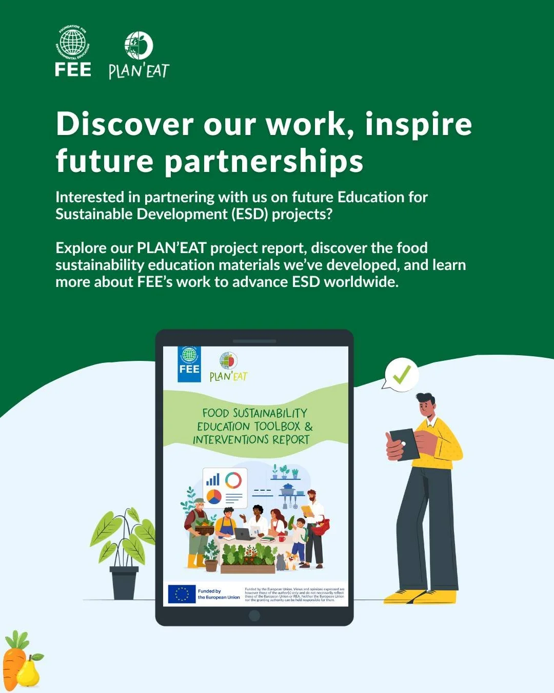 This #WorldFoodDay, we&rsquo;re celebrating the successful completion of the @planeat.eu project and sharing its achievements in our final project report. 

Over the past four years, FEE has explored how food and Education for Sustainable Development