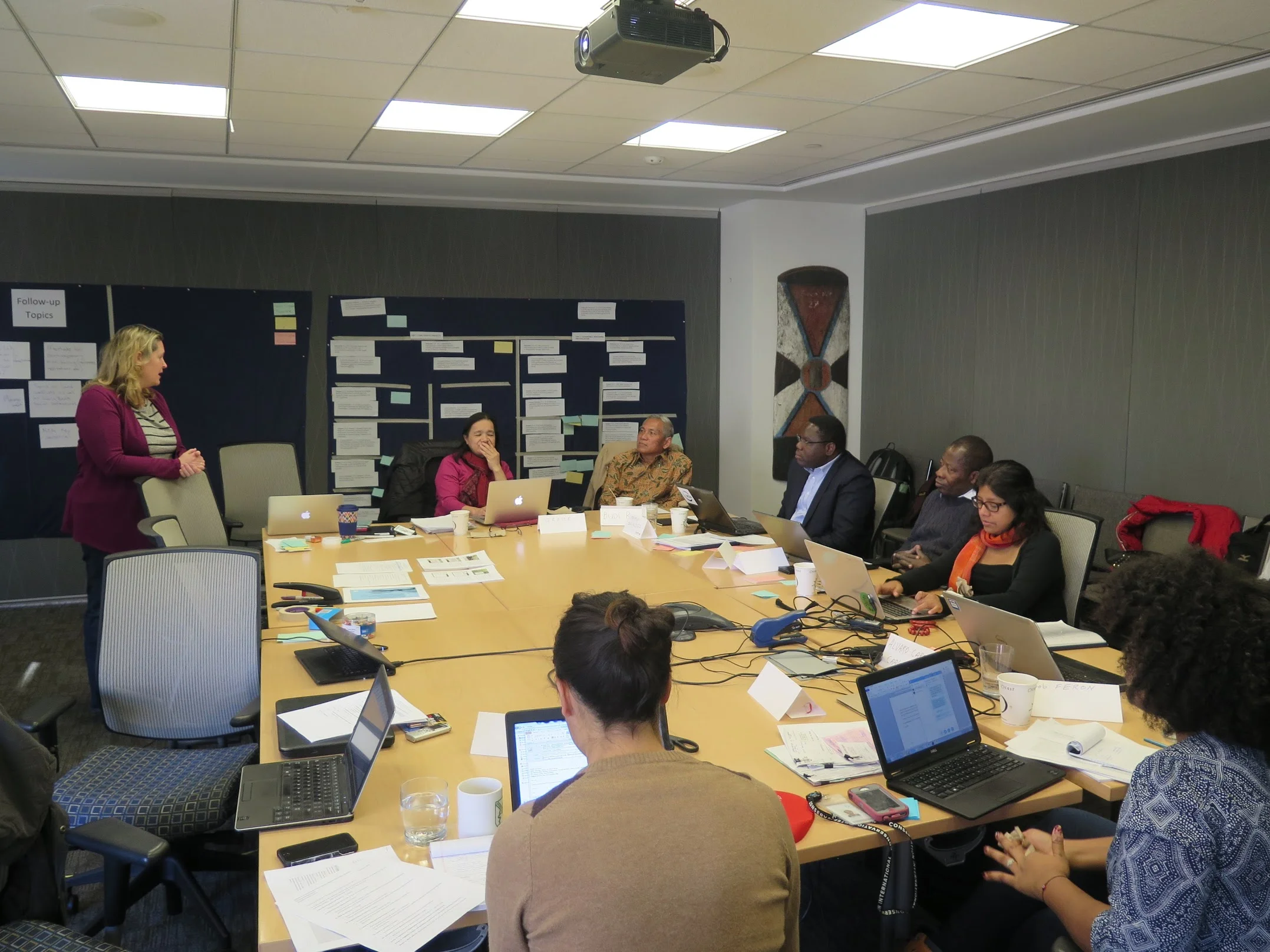 Kristen Walker-Painemilla, Senior Vice President of The Policy Center for Environment and Peace within Conservation International, speaks with NEA members.